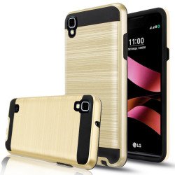 LG Tribute HD, X Style, Volt 3, LS676 Armor Hybrid Case (Champagne Gold)